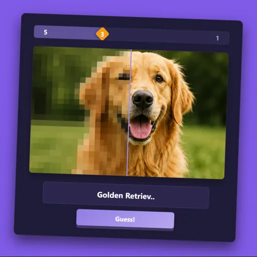 Screenshot of the Image Guess picture reveal game mode